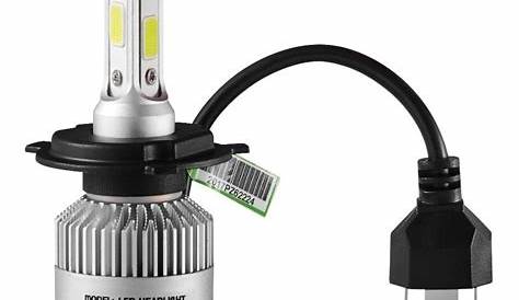 Ampoule H4 LED avec Yeux D'ange, HS1 Phare per Moto 6400LM, DC 12V Pack