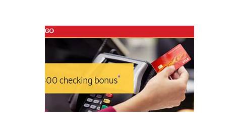 Wells Fargo $400 Bonus Promotion Checking Account Offer Code Get Cash