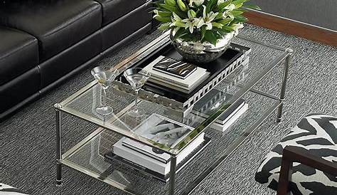 Books Under Glass Coffee Table