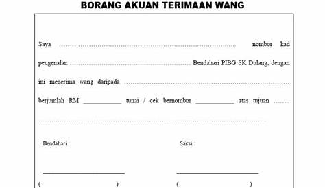 Surat Akuan Penerimaan Wang