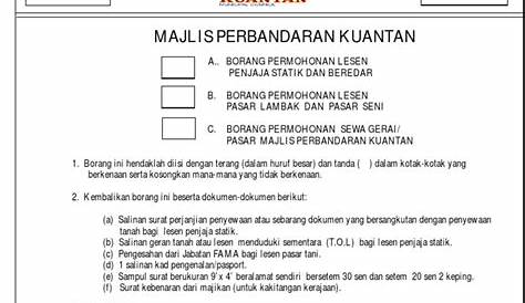 Contoh Surat Rasmi Permohonan Pembaharuan Lesen Perniagaan - Borang