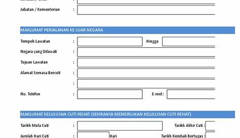 Borang Permohonan Pegawai Awam Ke Luar Negara - historyploaty