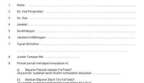 21.Borang Permohonan Tuntutan Pembelian Pakaian Preman.doc - PERMOHONAN