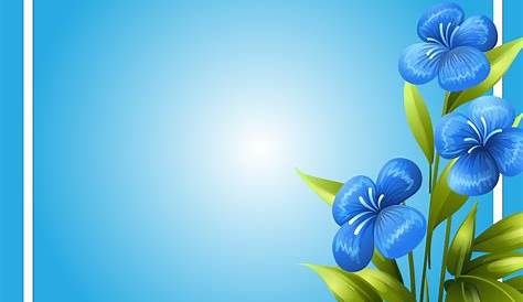 Blue Flower Borders And Frames Png , Png Download - Beautiful Flower