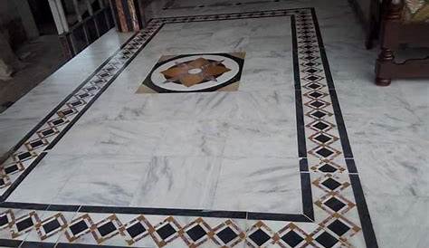 Tile border around the bathtub + mosaic tile floor border + porcelain
