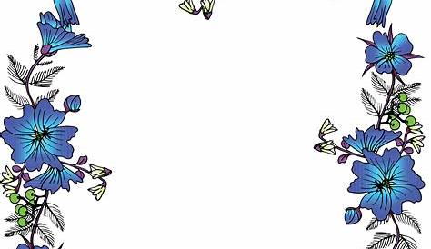 Border Flowers Drawing Clip art - Hand painted flower borders png