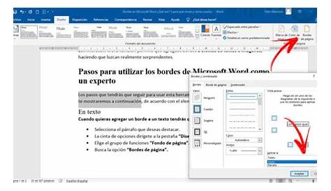 Cómo usar los bordes de página de Word > Notas del Quijote