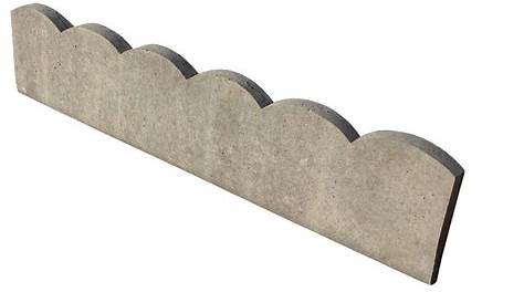 Bordure Jardin Beton Point P MEHAT Béton 1 Gris 100x20x8 Cm .