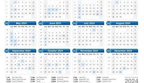 2024 Printable Calendar One Page With Holidays 2023 Calendar Printable