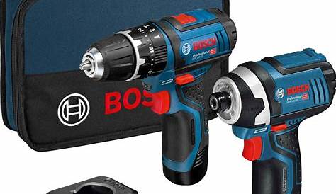 Bosch 12VGSBGDRFIVE 5 Piece 12v Tool Kit with 3x 2.0Ah