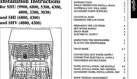 Bosch 800 Series Dishwasher Installation Manual