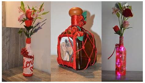 Botellas Decoradas Para San Valentin Decorativas De Valentín Diferentes Bebidas O