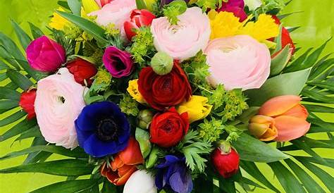 Bouquet De Fleur Multicolore Rond Roses s