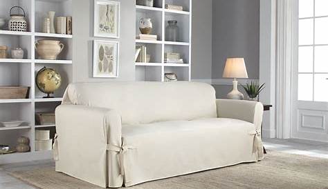 Serta 100% Cotton Duck Relaxed-Fit Furniture Slipcovers, Box Cushion