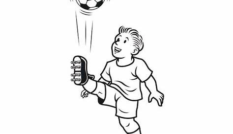 Boy child playing with football Cut Out Stock Images & Pictures - Alamy