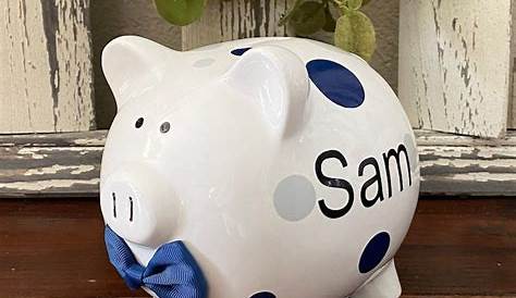 Boy Piggy Bank Designs Personalised For s By Sparkle Ceramics