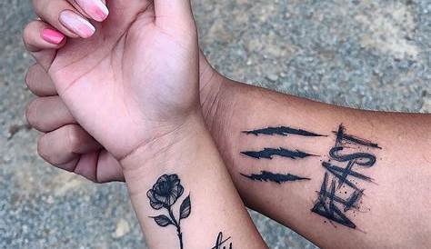 Matching tattoos with husband one date. Have it say forever instead