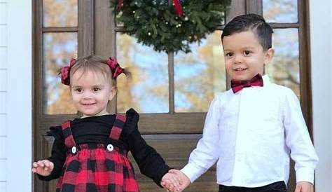 Matching sibling holiday outfits, children’s #holiday #fashion, kids