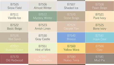 Boysen Paint Colors Chart