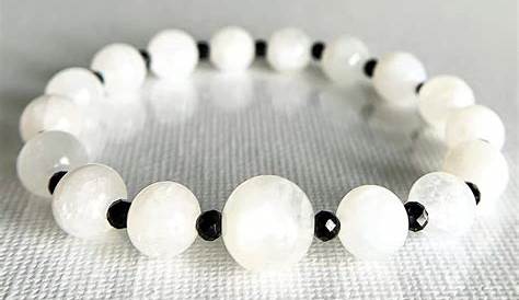 Bracelet Luxe en Pierre de Lune pour Femme - Perles facettées de 4 mm