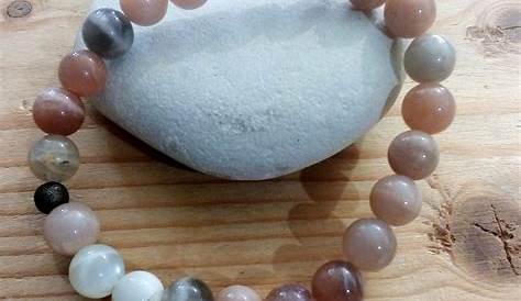 Bracelet pierre de lune multicolore, perles 8 mm, médaille arbre de vie