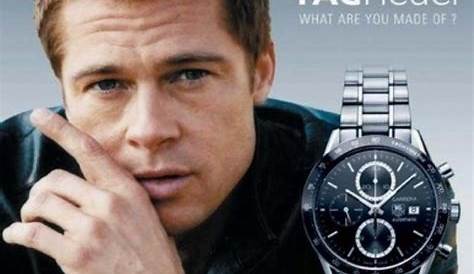 Brad Pitt for TAG Heuer Ad @ TAG-Heuer-Watches.com | Tag heuer, Brad