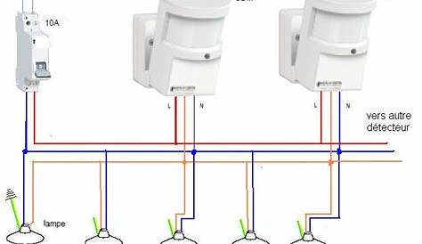 Branchement 2 Detecteur Mouvement Eclairage De Avec Interrupteur