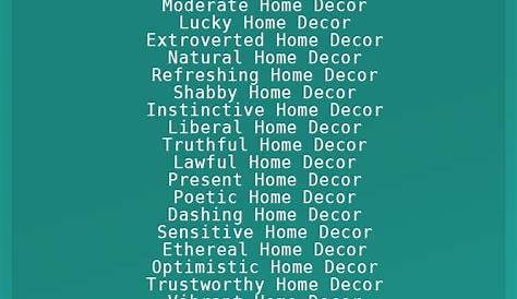 Brand Name Ideas For Home Decor 478+ Creative Business s Business s