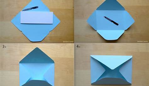 Origami Briefumschlag basteln mit Papier - Origami Brief falten mit DIN