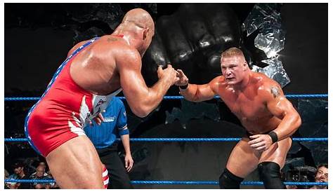 Kurt Angle vs Brock Lesnar - Wrestlemania 19 - Highlights - HD - YouTube