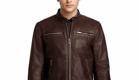 VINTAGE BROOKS Cafe Racer Brown Leather Motorcycle Jacket CLASSIC ROCK