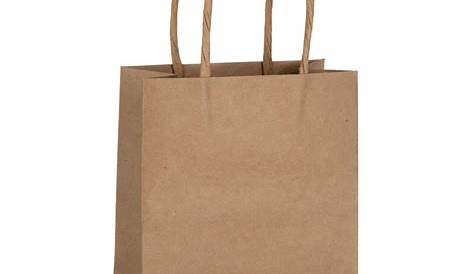 8"x4.75"x10" - 100 pcs - Brown Kraft Paper Bags, Shopping, Mechandise
