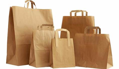 Brown Kraft Flat Handle Paper Carrier Bags