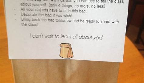Get To Know You: Brown Bag Activity by Kristen Richardson | TpT