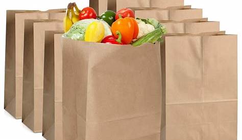 Kraft Brown Paper Bags [100 Pack] - Brown Paper Grocery Bag Bulk