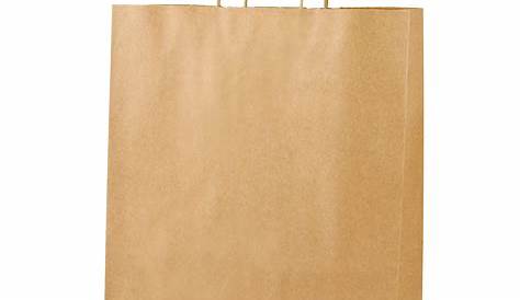 Flat handle paper bags, brown - novapack