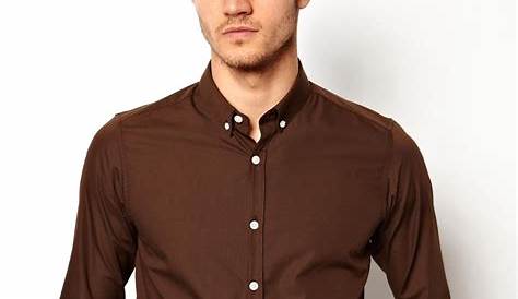 Brown ribbed knit polo - Made in Italy | Polo shirt outfits, Shirt