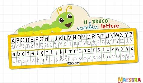 Cartellone per la scuola Bruco con le lettere dell'alfabeto - Lavoretti