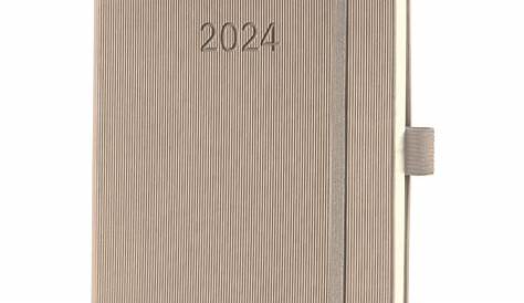 2024 Buchkalender A5 Top Grain Cambridge Leder in braun