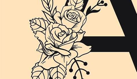 Buchstabe - Letter A | Floral monogram letter, Lettering, Floral letters