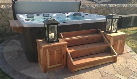 Build Hot Tub Surround Lazy Spa Milan Backyard Patio