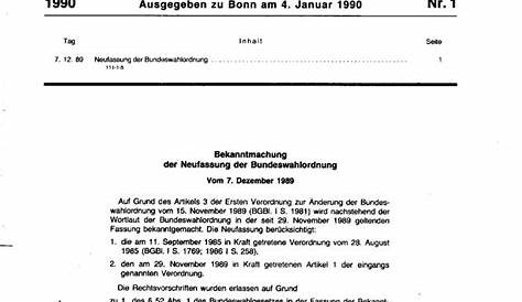 Bundesgesetzblatt 1961 Teil I – Moneypedia