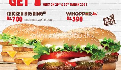 Burger King Buy 1 Get 1 Free