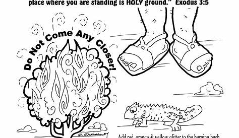 Free Moses and the Burning Bush Coloring Pages ConnectUS