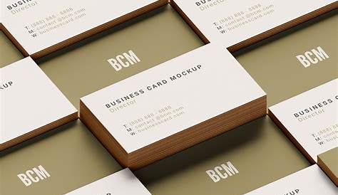 Free Floating Business Cards Mockup (PSD)