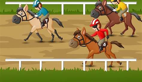 Las carreras de caballos | Vector Premium