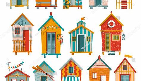 Art.fr - Reproduction d'art 'Candy Striped Beach Shack' par Henri Deuil