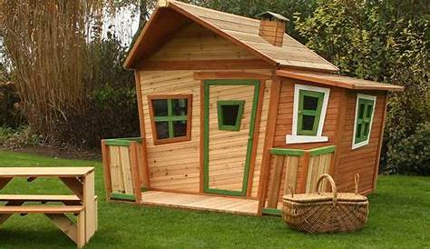 cabane en bois d'enfant - Agencement de jardin aux meilleurs prix