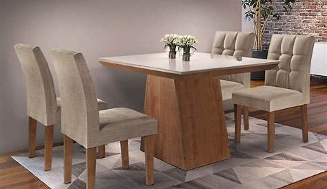 Conjunto Mesa de Jantar 2,00m - FLORA + 8 Cadeiras - AKILA