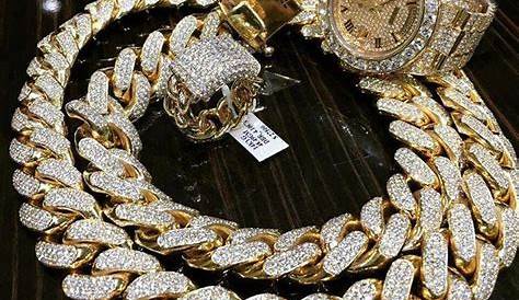 Cadena De Oro Blanco 18k Con Diamantes - U$S 38.495,00 en Mercado Libre